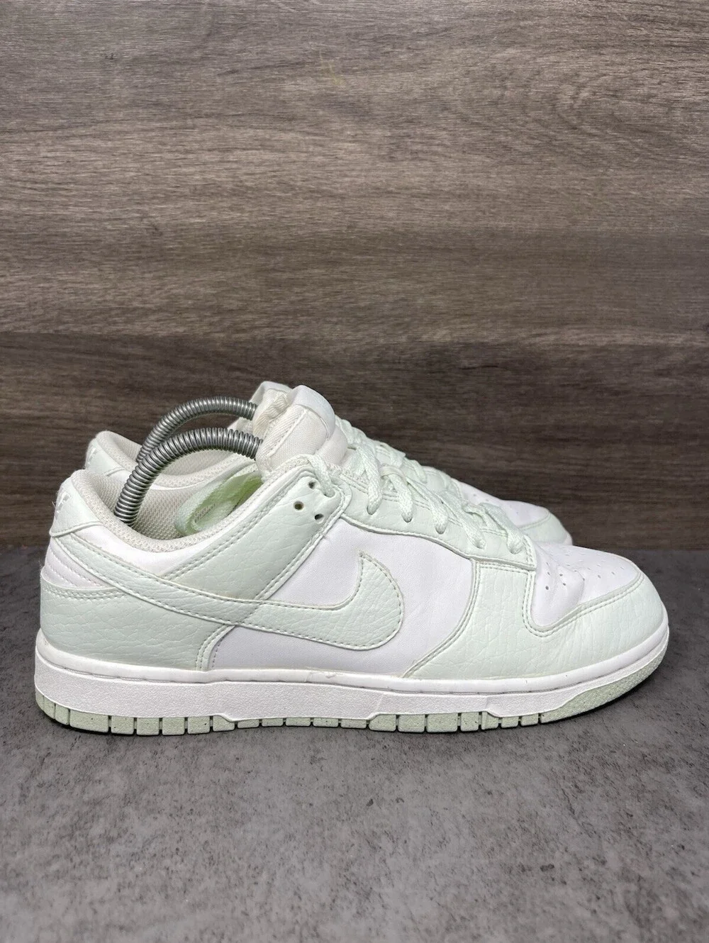 Nike Dunk Low Next Nature White Mint Green Womens Size 9.5 Casual Sneakers